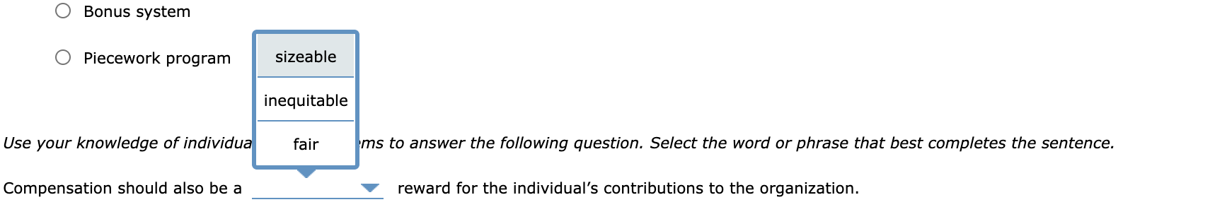 For each example presented in the following