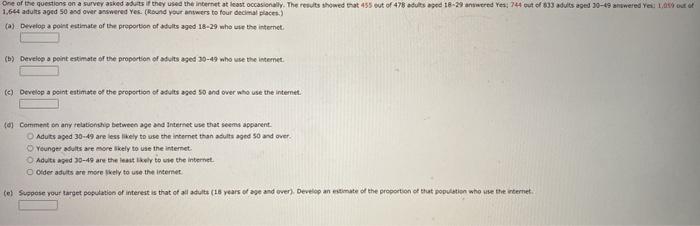 Pls help A-E One of the questions on a survey