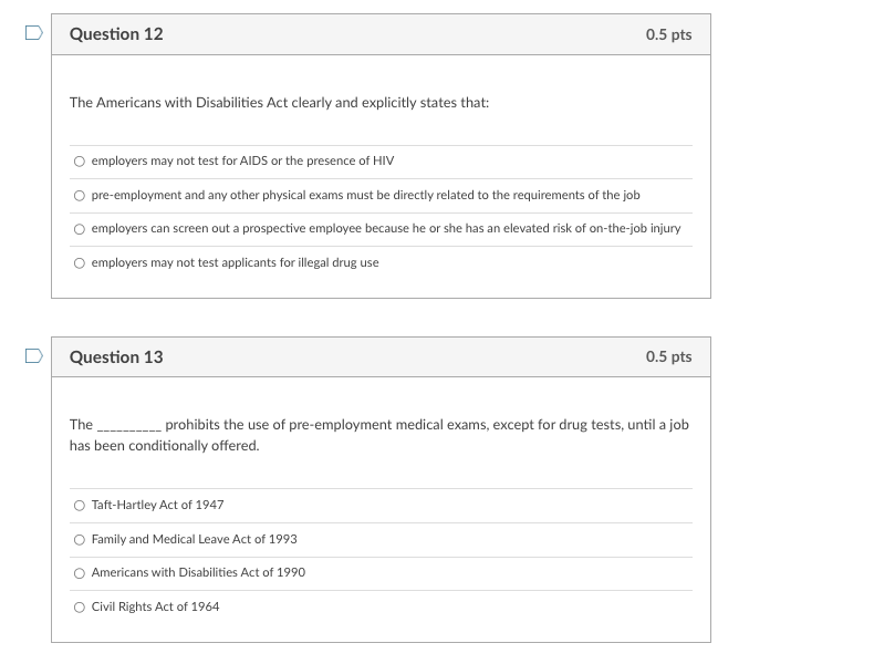 The Americans with Disabilities Act clearly and