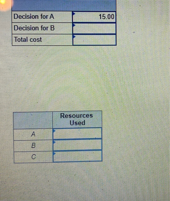Solve the following problem with Excel Solver:
