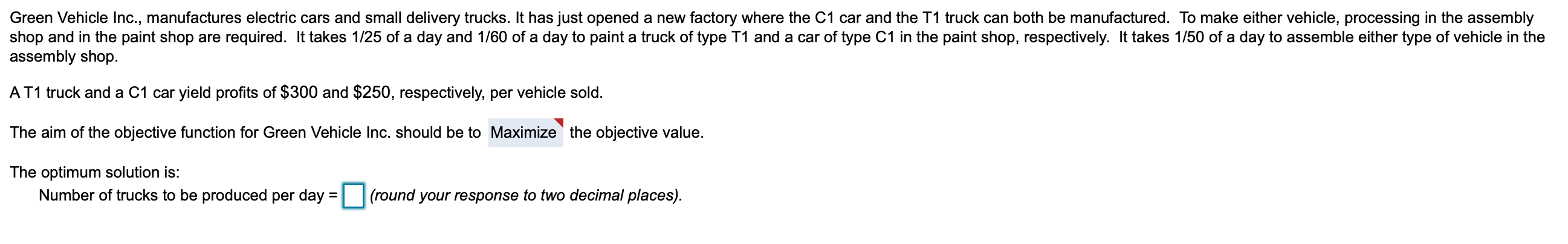 Green Vehicle Inc., manufactures electric cars
