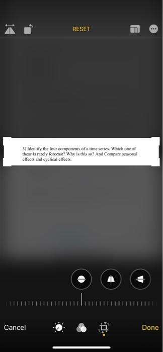 I RESET A 3) Identify the four components of a