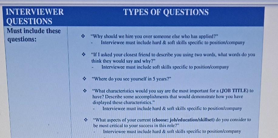 job title is teacher it's job interview questions