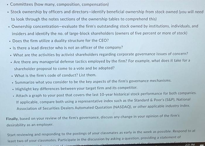 Identify a firm that you would like to join or