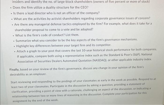 Identify a firm that you would like to join or