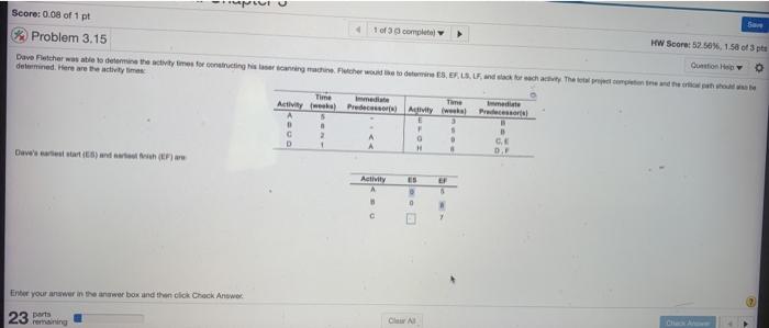 Score: 0.08 of 1 pt San Problem 3.15 1 of