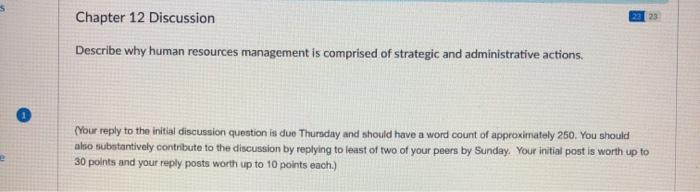 Chapter 12 Discussion 23 Describe why human