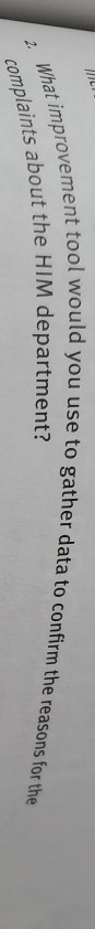 MLI 2 What improvement tool would you use to