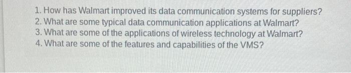 1. How has Walmart improved its data