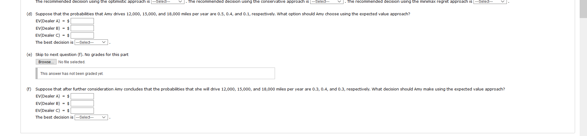 Amy Lloyd is interested in leasing a new car and