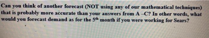 Sales of washing machines at the local Sears