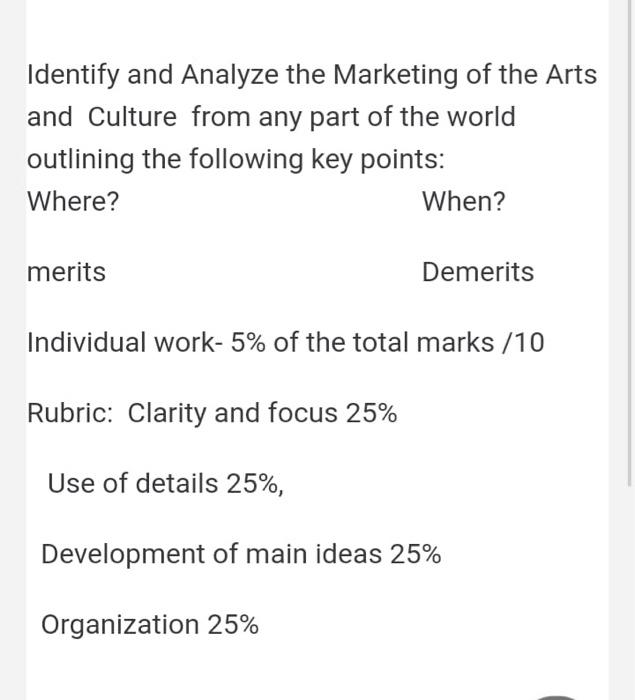 this assignment is related to tourism course.