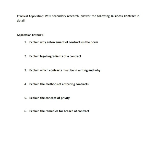 Practical Application: With secondary research,