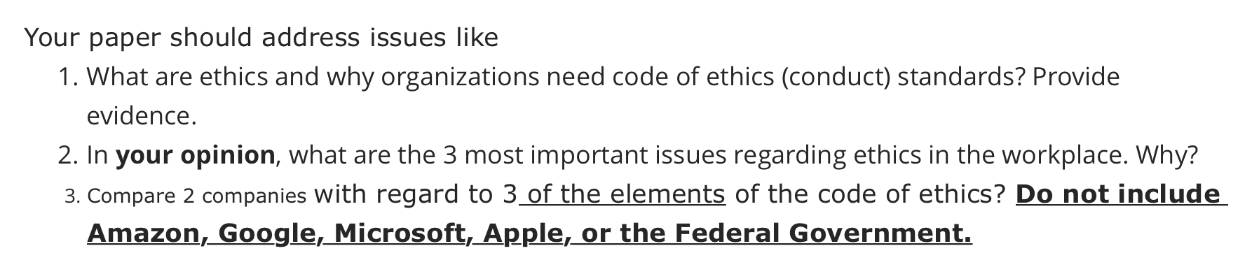 i need help mostly with question 3 Your paper