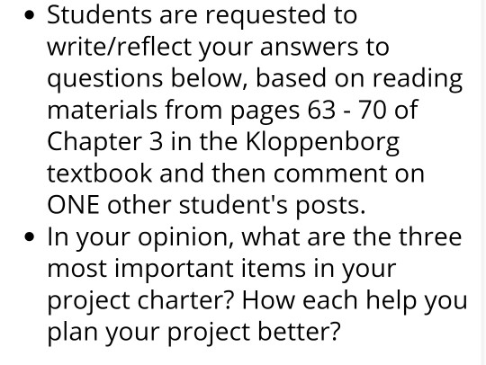 Students are requested to write/reflect your