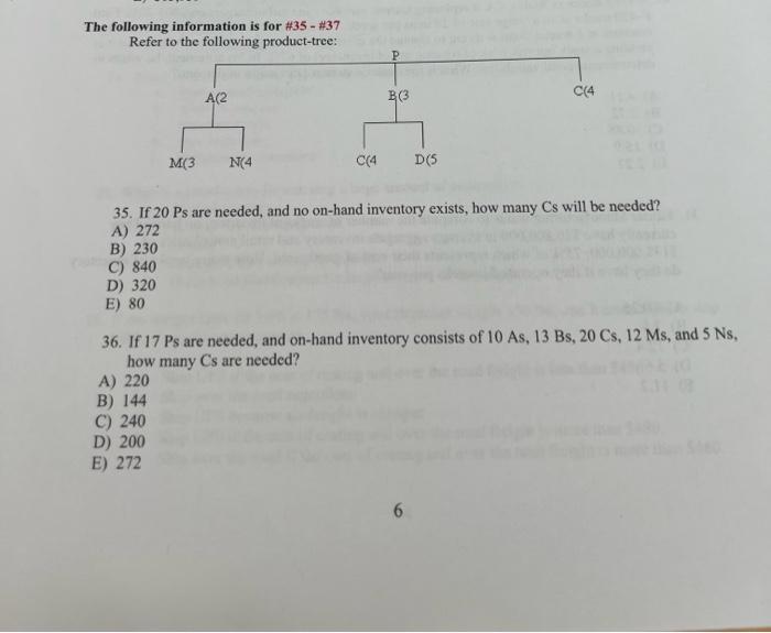 37&37 The following information for #35 - #37