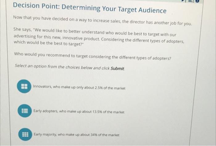 Decision Point: Determining Your Target Audience