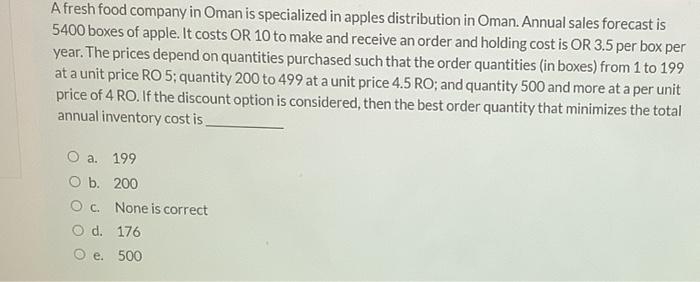 A fresh food company in Oman is specialized in