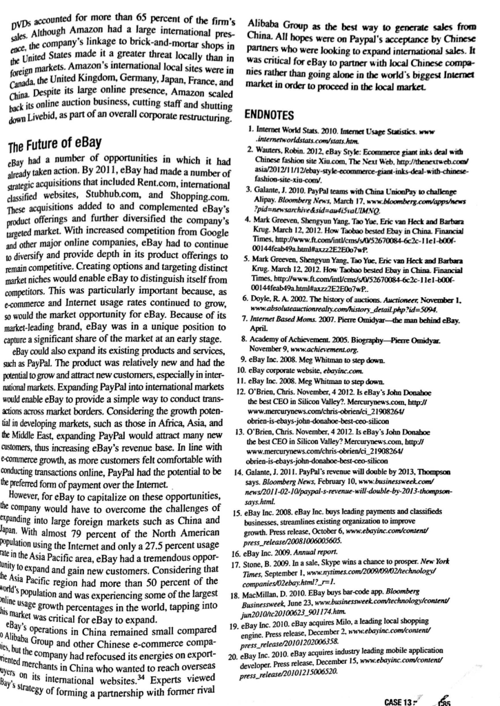 What source of competitive advantage does eBay