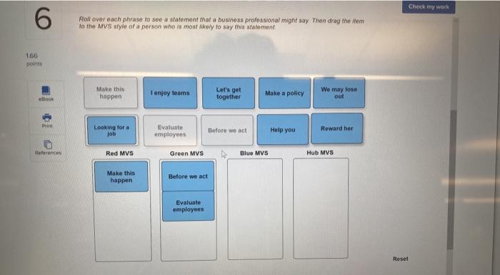 Check my work 6 Roll over each phrase to see a