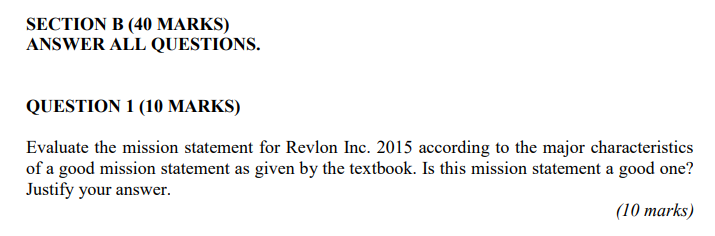 SECTION B (40 MARKS) ANSWER ALL QUESTIONS.