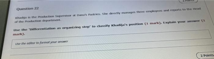 I need a short answer Question 20 Recom, a podry