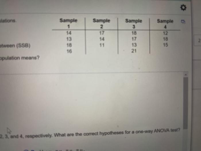 Sample 1 14 Sample 2 17 14 11 Sample 3 18 17 13
