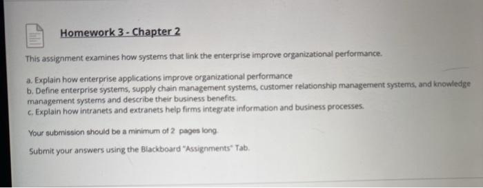 Homework 3 - Chapter 2 This assignment examines