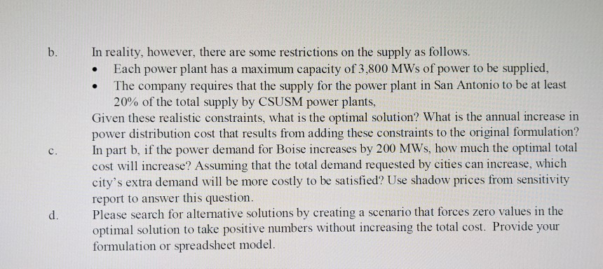 step by step please CSUSM Power Generation