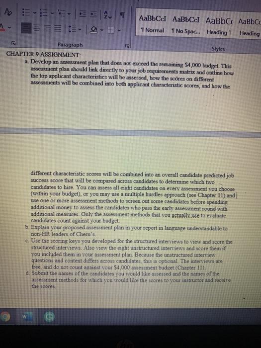 These questions are Chern's case study in the