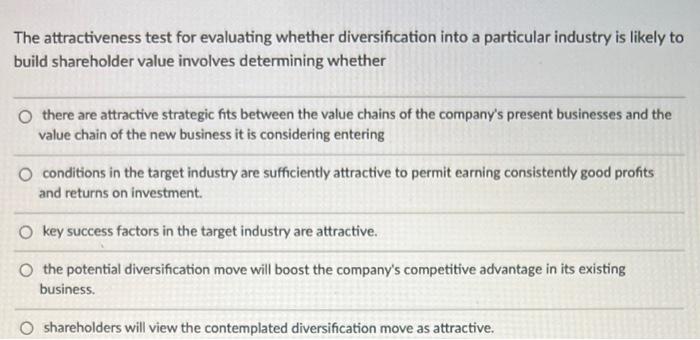 23 The attractiveness test for evaluating whether