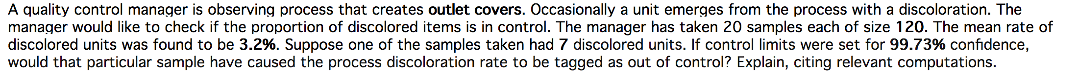 A quality control manager is observing process