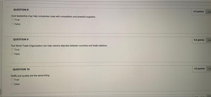 QUESTIONS 05 points Cost leadership may help