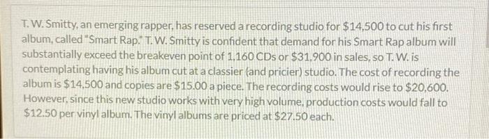 T. W. Smitty, an emerging rapper, has reserved a