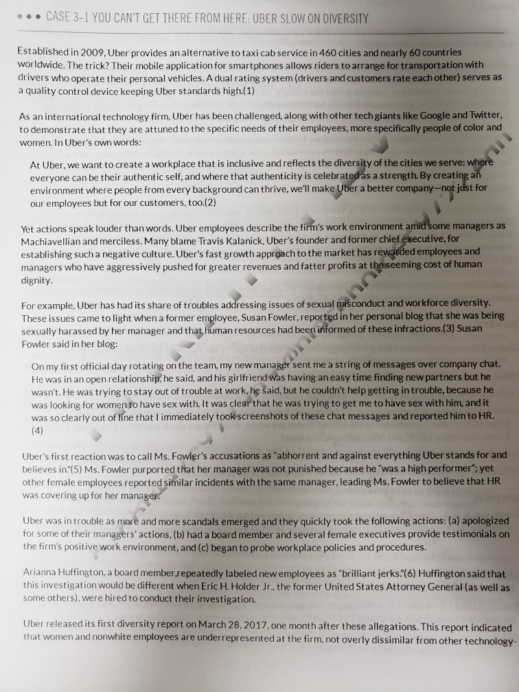 ... CASE 3-1 YOU CAN'T GET THERE FROM HERE: UBER