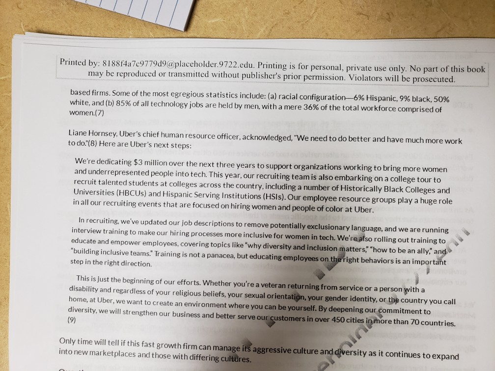 ... CASE 3-1 YOU CAN'T GET THERE FROM HERE: UBER
