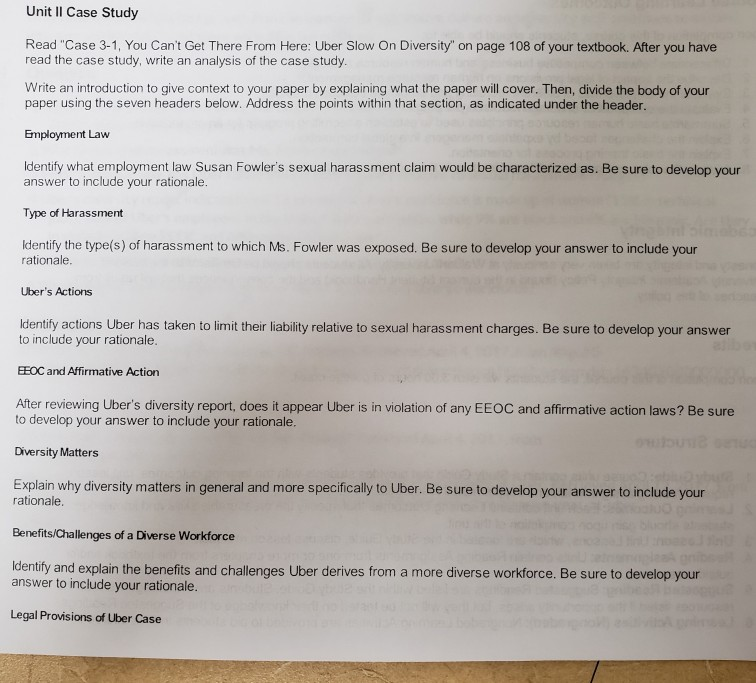 ... CASE 3-1 YOU CAN'T GET THERE FROM HERE: UBER