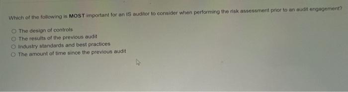 Which of the following is MOST important for an