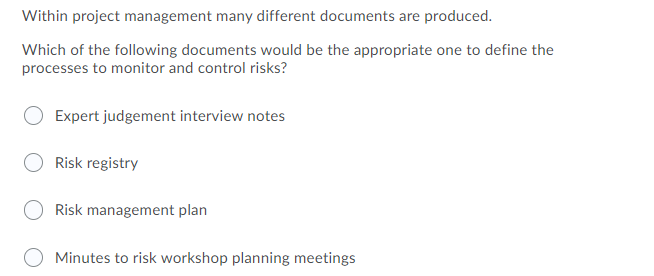 Within project management many different