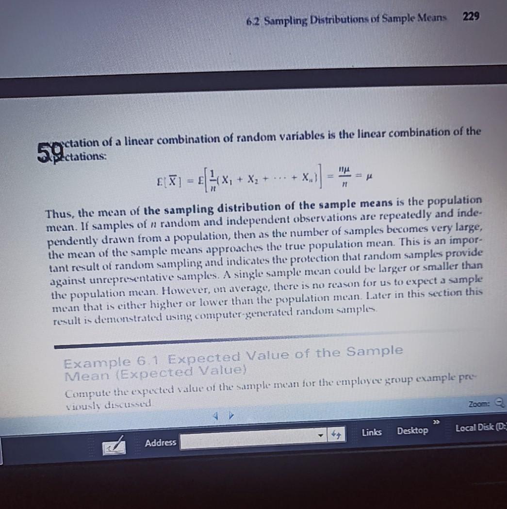 bn 229 6.2 Sampling Distributions of Sample Means