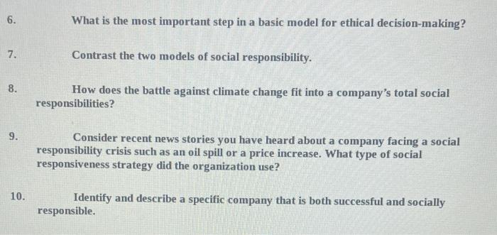 6. What is the most important step in a basic