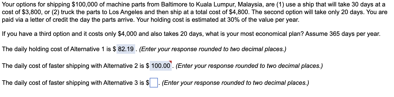 Your options for shipping $100,000 of machine