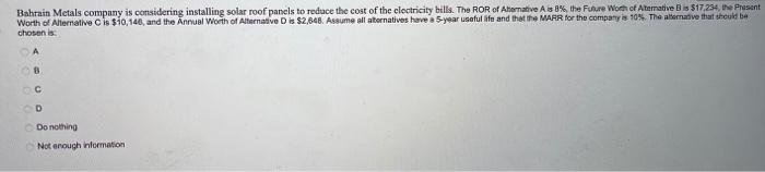 Bahrain Metals company is considering installing