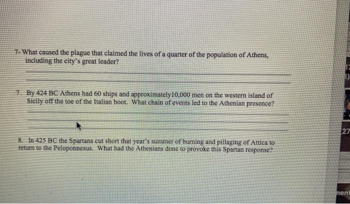7. What caused the plague that claimed the lives