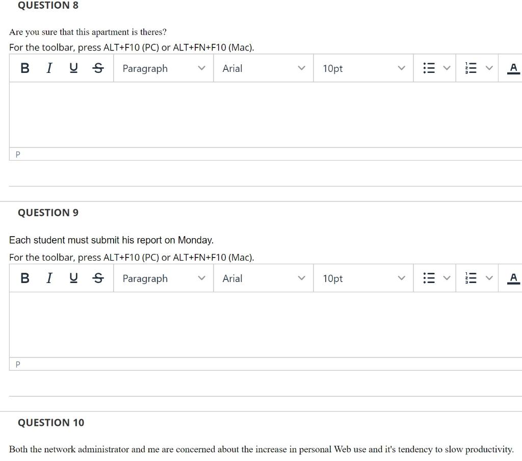 Correct the following errors in the sentences