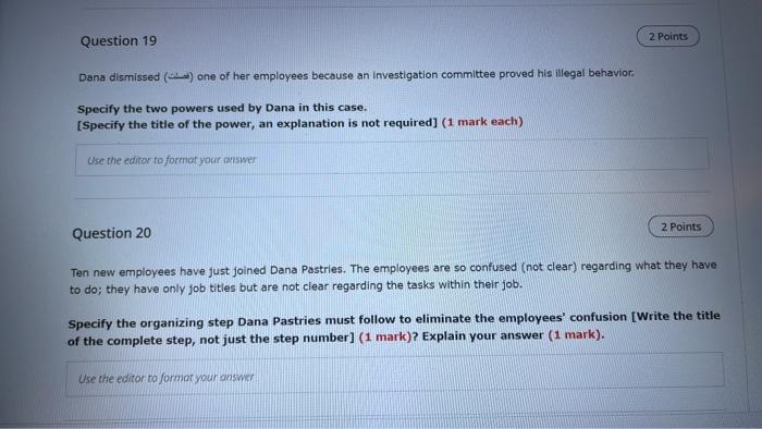 Question 17 2 Points Dana Pastries sell all types