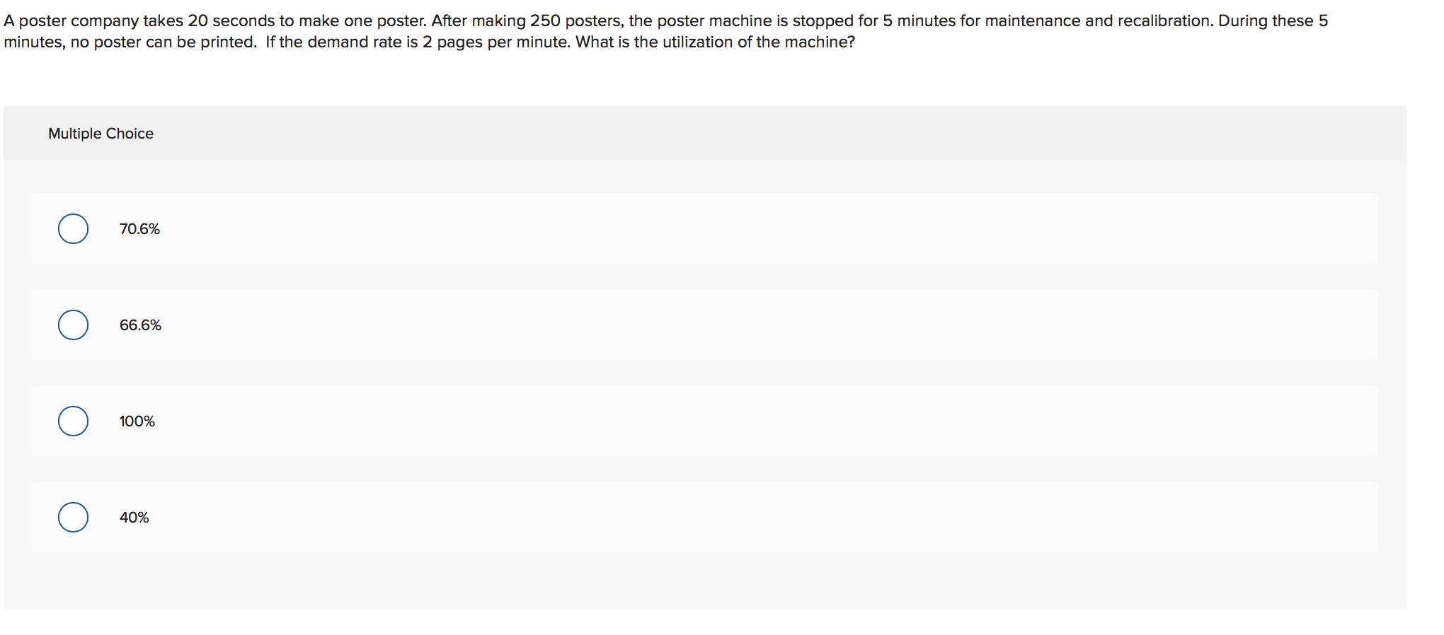 A poster company takes 20 seconds to make one