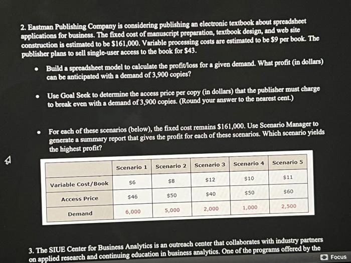 2astman Publishing Company is considering