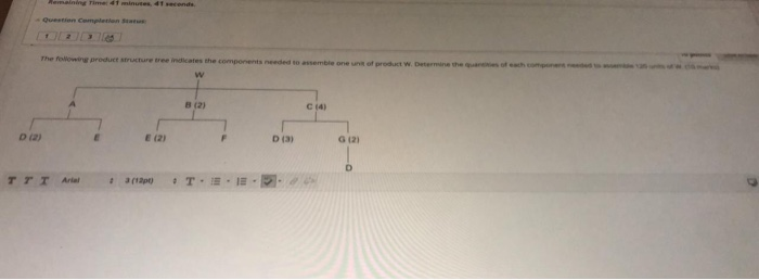 Question Complete TTT A T -I