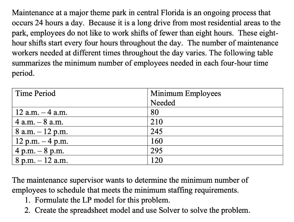 Maintenance at a major theme park in central